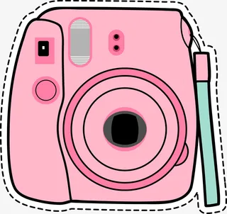 粉色照相机免抠
