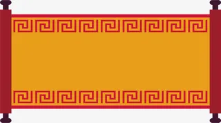 卷轴创意春节元素图标矢量素材免抠