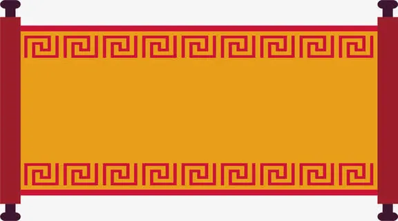 卷轴创意春节元素图标矢量素材免抠 卷轴创意春节元素图标矢量素材免抠