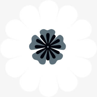白灰色冬季雪花花纹免抠