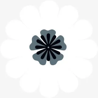 白灰色冬季雪花花纹免抠