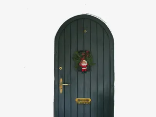 墨绿色木门免抠