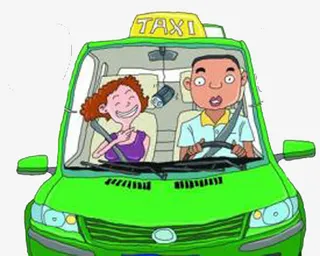 绿皮出租车司机免抠