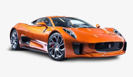 橘色跑车免抠