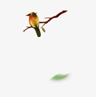 树枝和小鸟免抠