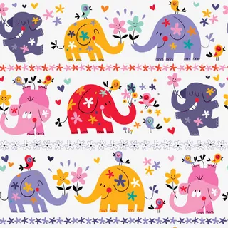 可爱的卡通无缝拼接底纹免抠