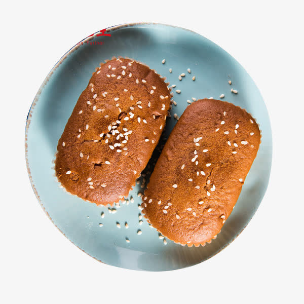 洒满芝麻的枣糕素材免抠