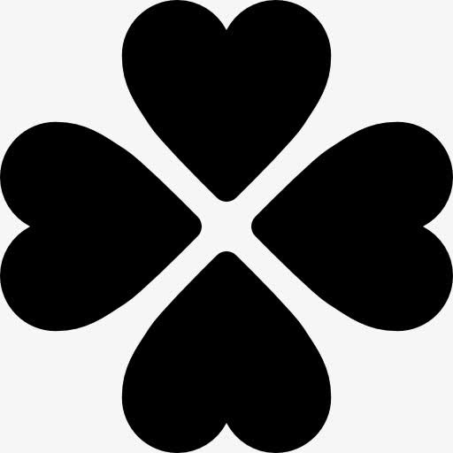 四片叶子的三叶草图标免抠
