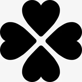 四片叶子的三叶草图标免抠