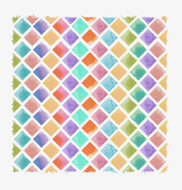 水彩网格底纹矢量免抠