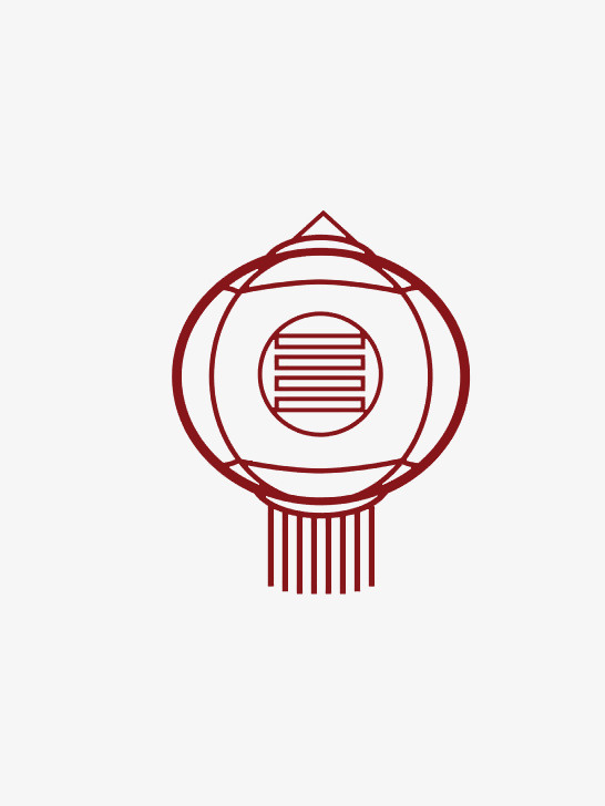 简笔画灯笼免抠
