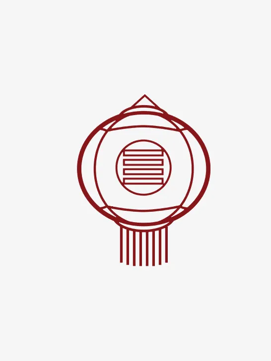简笔画灯笼免抠