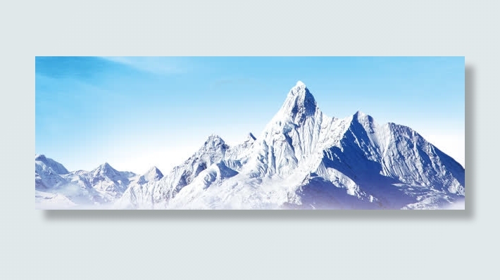 电商冰爽雪山背景banner