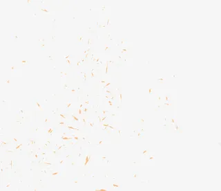 手绘黄色火光海报免抠