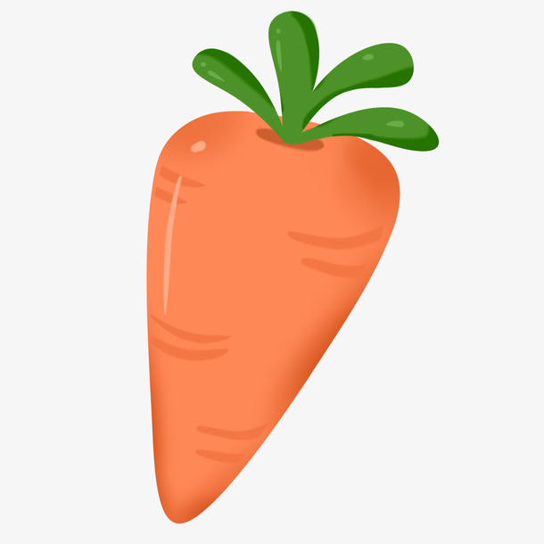 胡萝卜的卡通插画免抠
