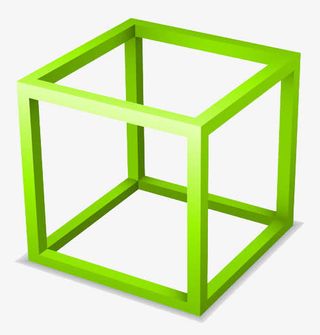 绿色正方体免抠