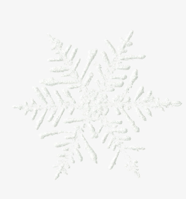 透明白色晶莹的雪花免抠