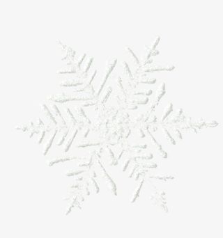 透明白色晶莹的雪花免抠