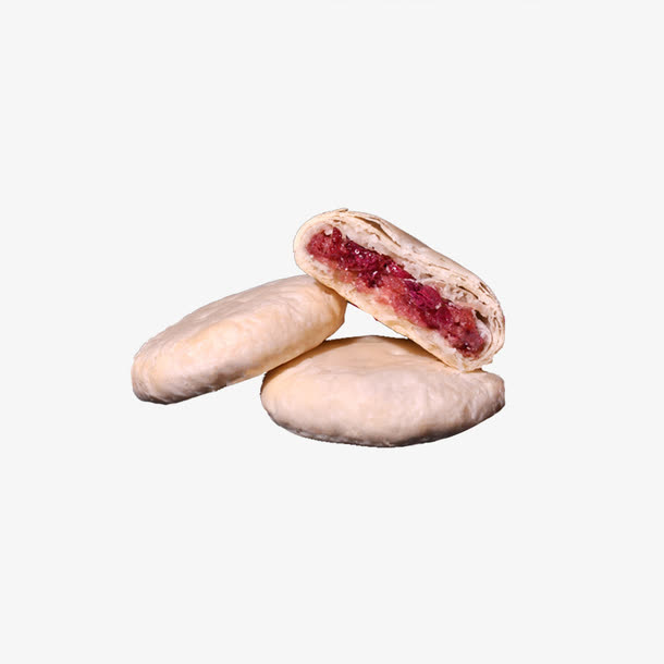 产品实物美味玫瑰鲜花饼免抠