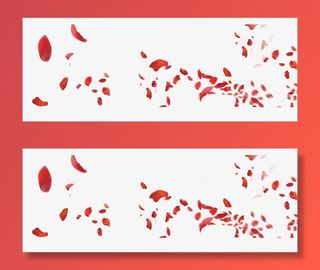 红色散开的花瓣免抠图免抠漂浮花瓣元素