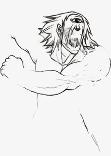 独眼巨人手绘人物免抠