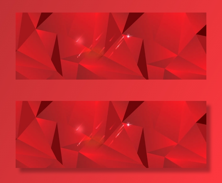 淘宝天猫双红色几何图形背景免抠