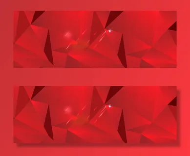 淘宝天猫双红色几何图形背景免抠