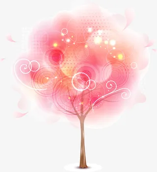 春天绿树矢量素材免抠