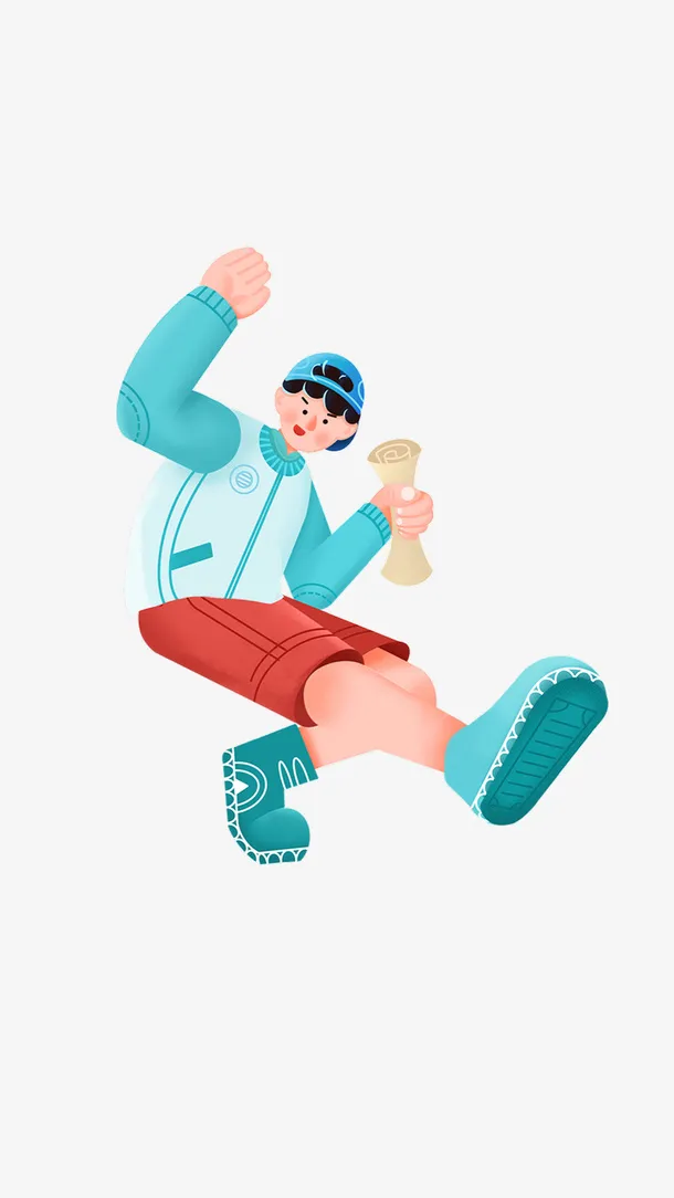 欢呼青少年学习考试免抠