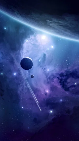 紫色星空大气背景高清