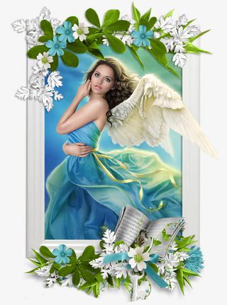美女相框装饰图片免抠