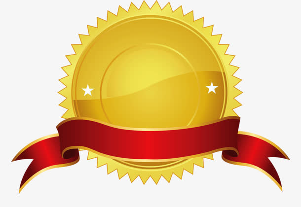 手绘奖章免抠标签元素