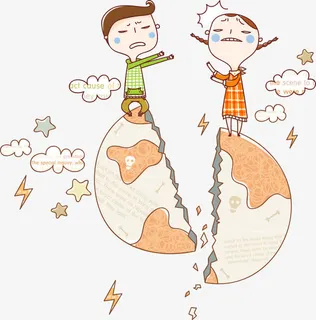 矢量地球裂开免抠