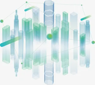 手绘素材科技大楼三维免抠