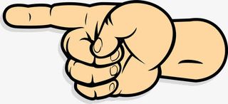 矢量彩色手指箭头免抠