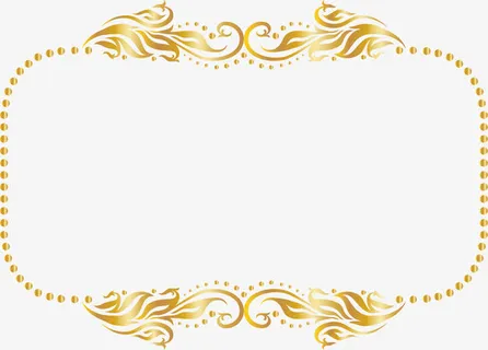 金色大气框架免抠