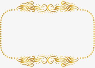 金色大气框架免抠