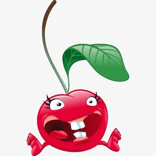 手绘卡通樱桃形象免抠