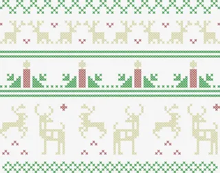 圣诞编织花边免抠