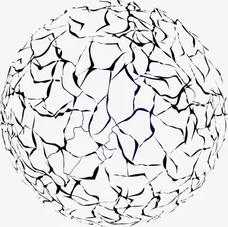 黑色裂纹圆圈免抠