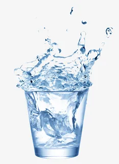 水杯溅起水花免抠