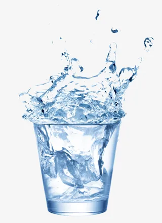 水杯溅起水花免抠
