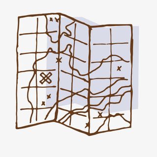 矢量艺术纸张地图免抠