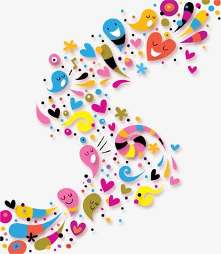 可爱的卡通无缝拼接底纹免抠