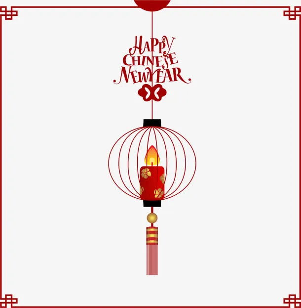 中国风灯笼海报免抠