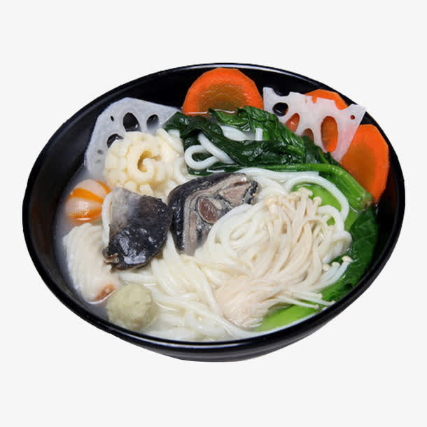 产品实物莲菜 乌鸡卤肉面免抠