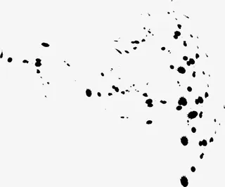 黑色中国风墨迹装饰免抠