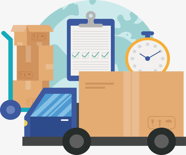 国际物流配送免抠