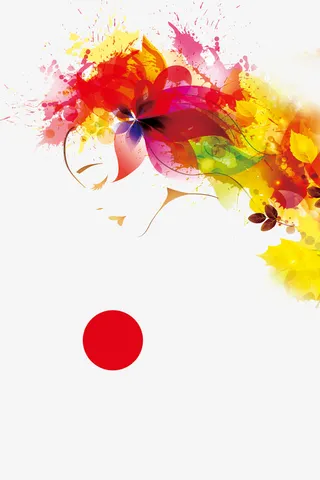 多彩水墨效果背景