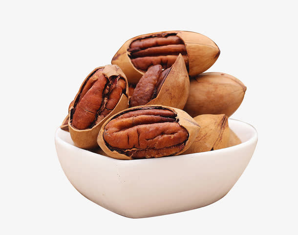 盘子里的碧根果免抠